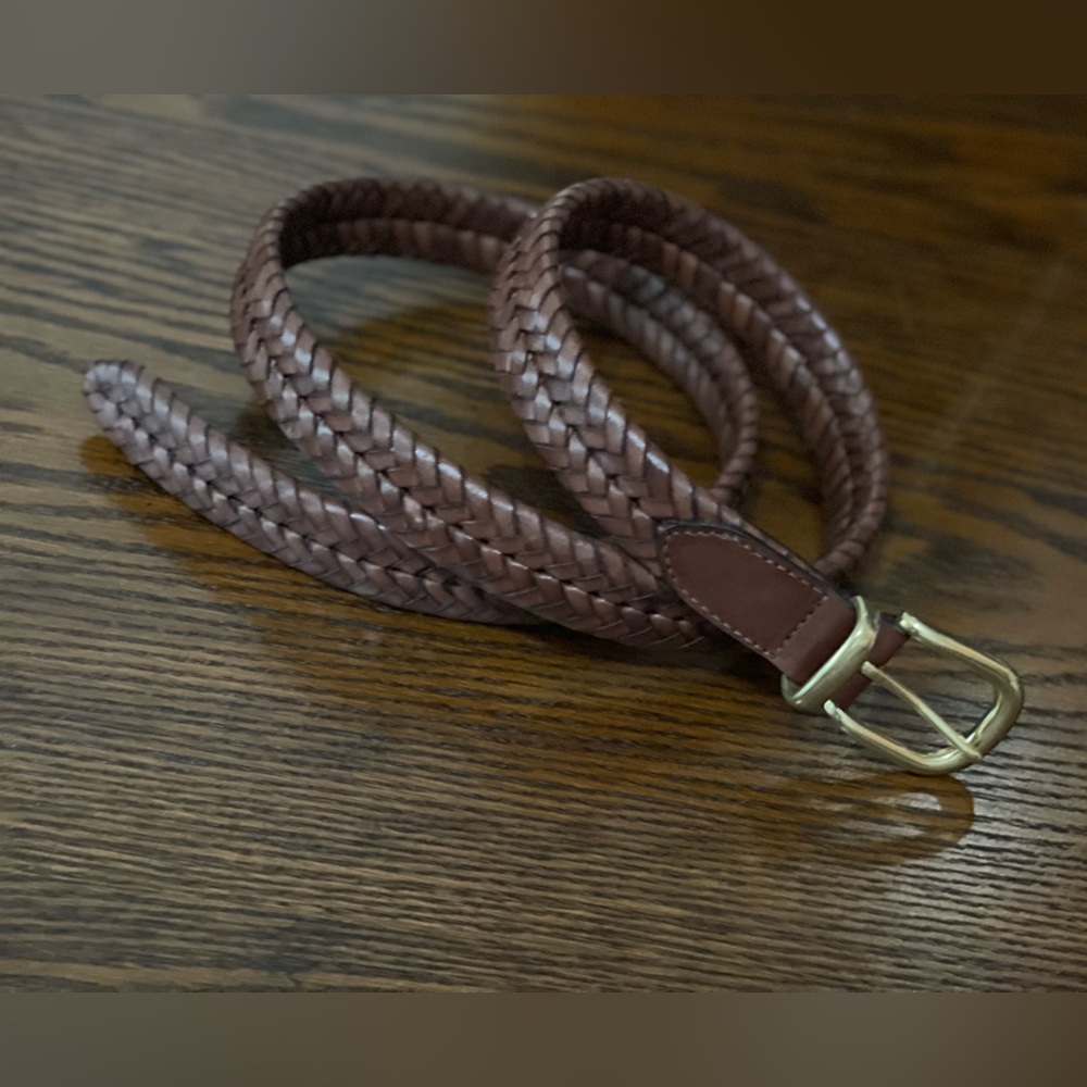 NWT Coach  #5922  Brown Braided Mens Belt size 42 Perfect for Father’s Day!